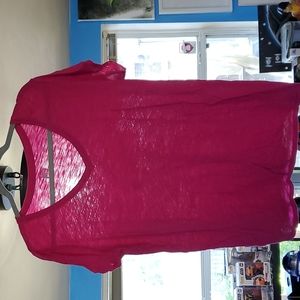 JCP short sleeve light cotton shirt with V-neck